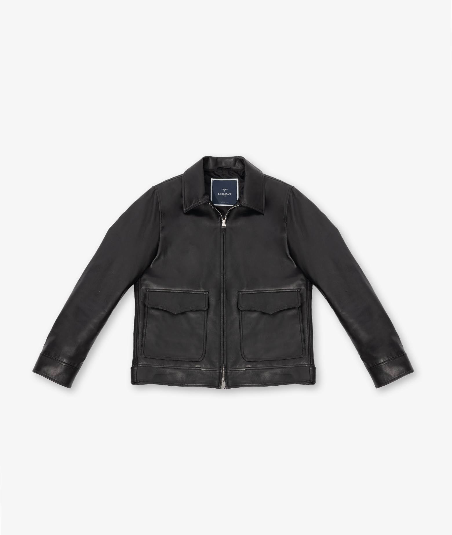 ラッツ ラフライダースチームジャケット ブラック M L-KRIXY Leather biker jacket with piping detail｜ブラック