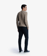 Cable Knit Sweater "Col du Pillon"