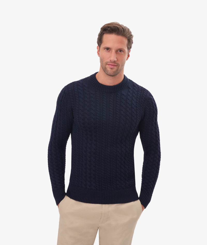 Cable Knit Sweater Col du Pillon