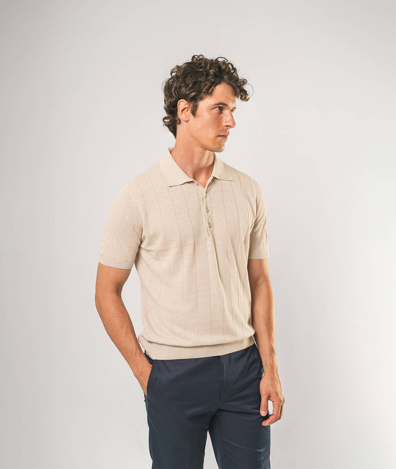 Linen and cotton polo Saint Tropez