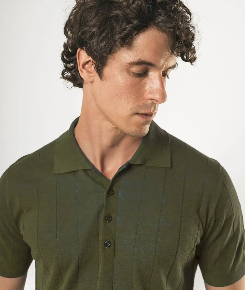 Linen and cotton polo Saint Tropez