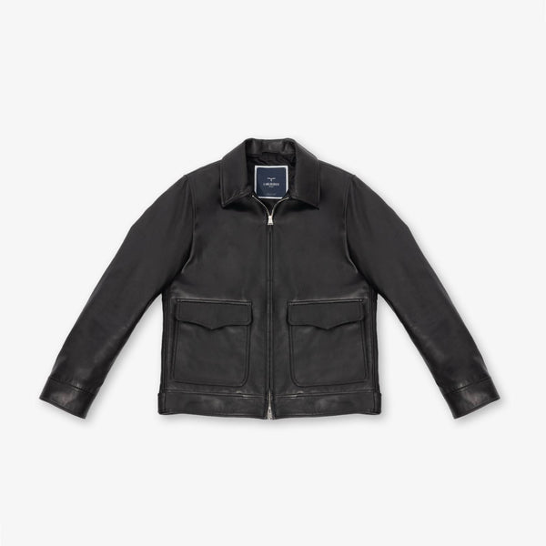ラッツ ラフライダースチームジャケット ブラック M Hot Leathers JKM1002 Classic Men's Motorcycle Leather Jacket