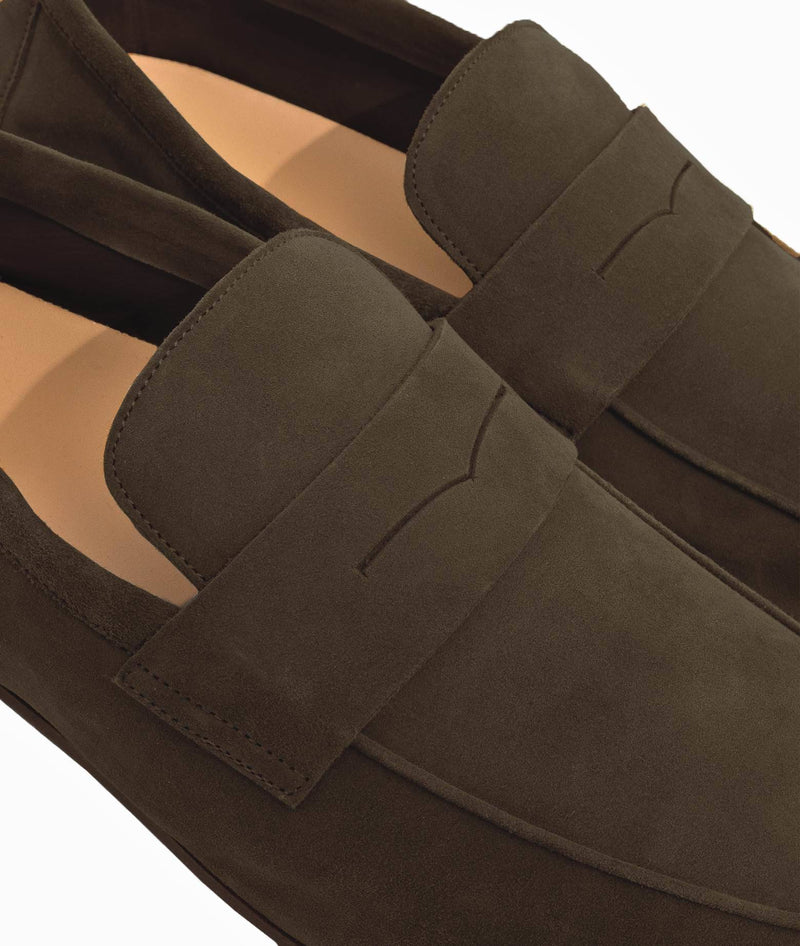 Suede calfskin loafers