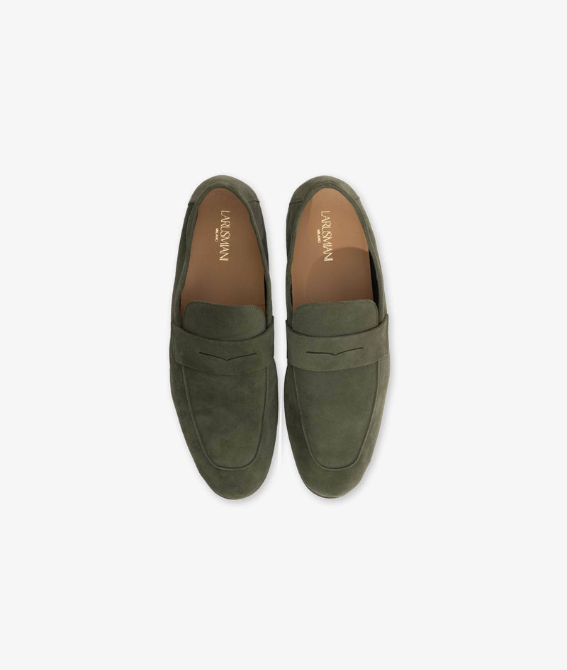 Suede calfskin loafers