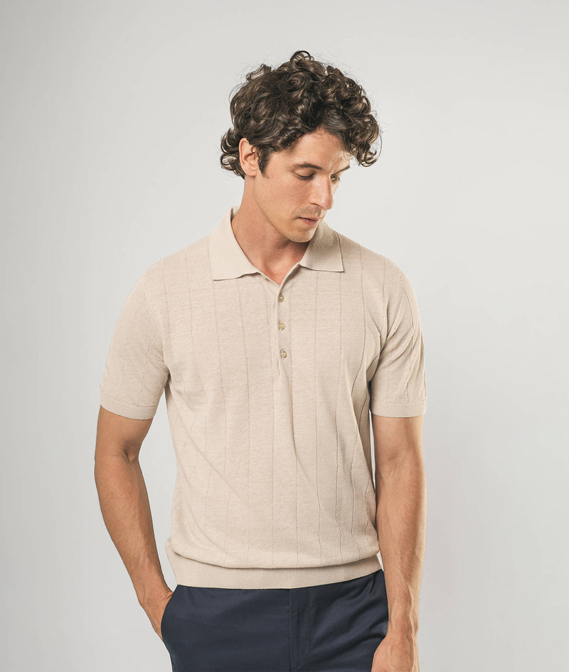 Linen and cotton polo Saint Tropez