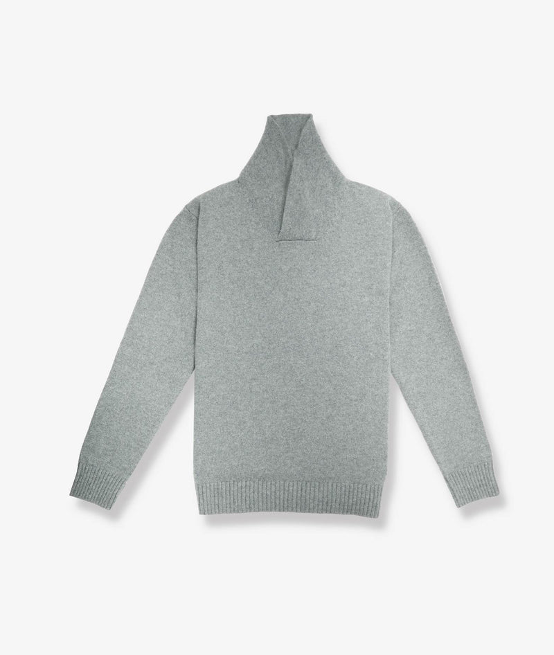 Shawl Collar Knit Pullover