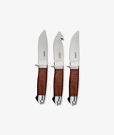 Set of three hunting knives