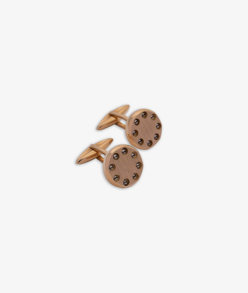 Cufflinks with decoration by screws